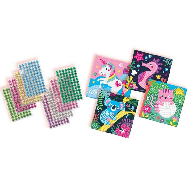 Set creativ: Pictura cu diamante. Animale fericite