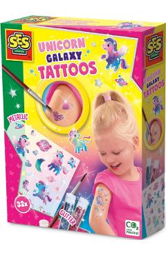 Imaginea produsului 'Set creativ: Unicorn Galaxy Tatoos'