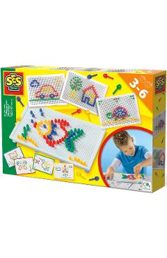 Imaginea produsului 'Set creativ: Tablă mozaic cu peg-uri colorate'