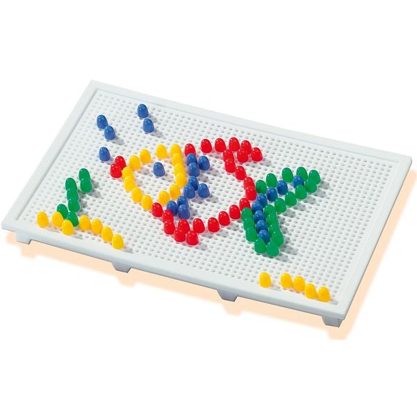 Set creativ: Tabla mozaic cu peg-uri colorate