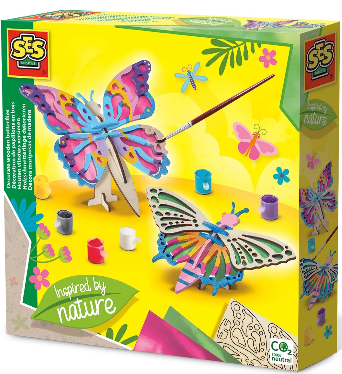 Imaginea produsului 'Set creativ: Decorează fluturi din lemn'