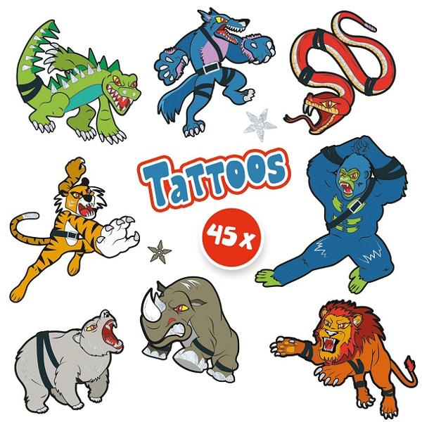 Tatuaje pentru copii. Animale luptatoare