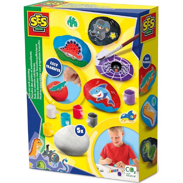 Set creativ: Pictura pe piatra si tehnica Rub