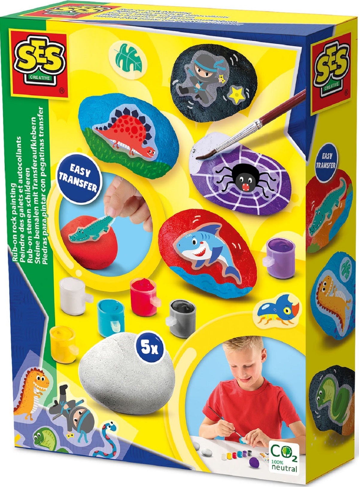 Imaginea produsului 'Set creativ: Pictură pe piatră și tehnica Rub'
