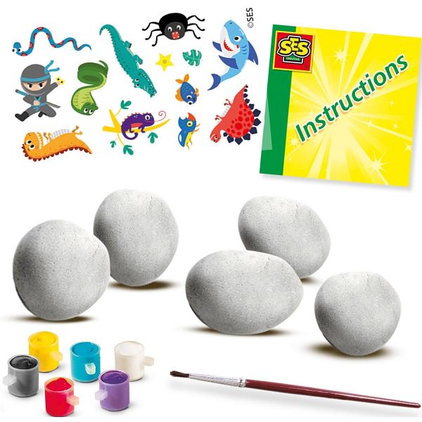Set creativ: Pictura pe piatra si tehnica Rub