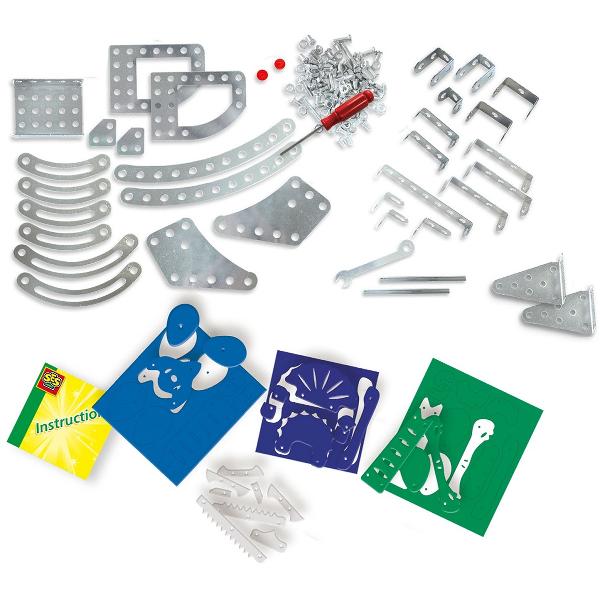 Set constructie: Dinozauri din metal. Triceratops si Spinosaurus