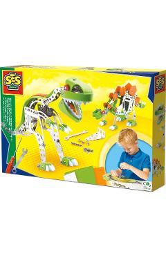 Imaginea produsului 'Set construcție: Dinozauri din metal. T-Rex și Stegosaurus'