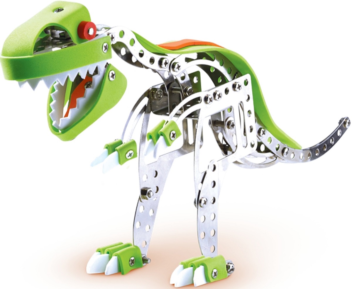 Imaginea produsului 'Set construcție: Dinozauri din metal. T-Rex și Stegosaurus'