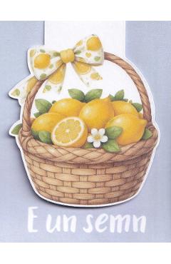Imaginea produsului 'Semn de carte magnetic: Coșuleț cu lămâi'