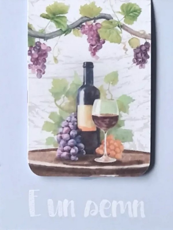 Imaginea produsului 'Semn de carte magnetic: Struguri și vin'