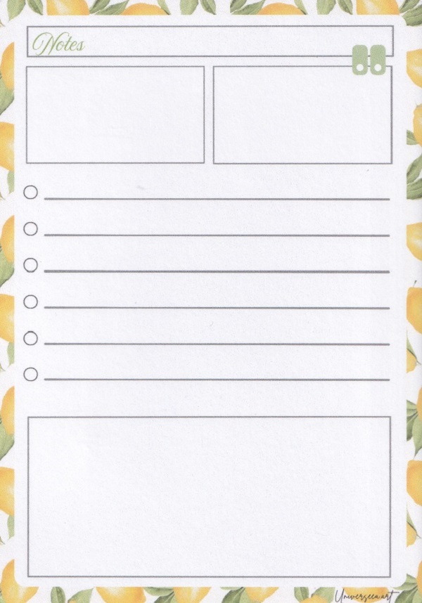Imaginea produsului 'Planner magnetic. Lămâi'