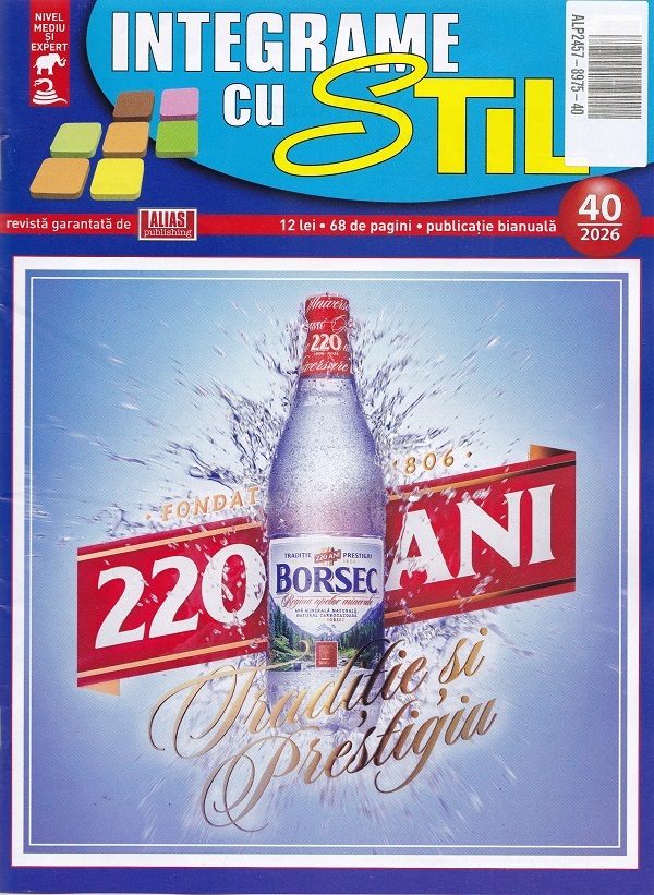 Coperta cărții 'Integrame cu stil Nr.40 2026'