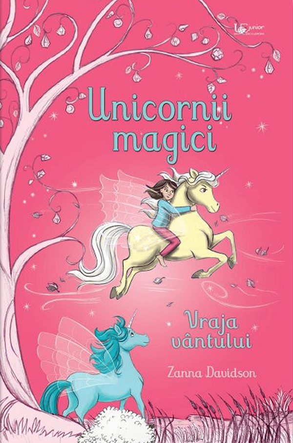 Coperta cărții 'Unicornii magici. Vraja vântului - Zanna Davidson'