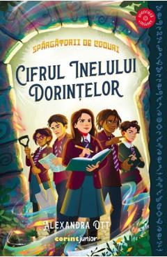 Coperta cărții 'Spărgătorii de coduri. Cifrul inelului dorințelor - Alexandra Ott'