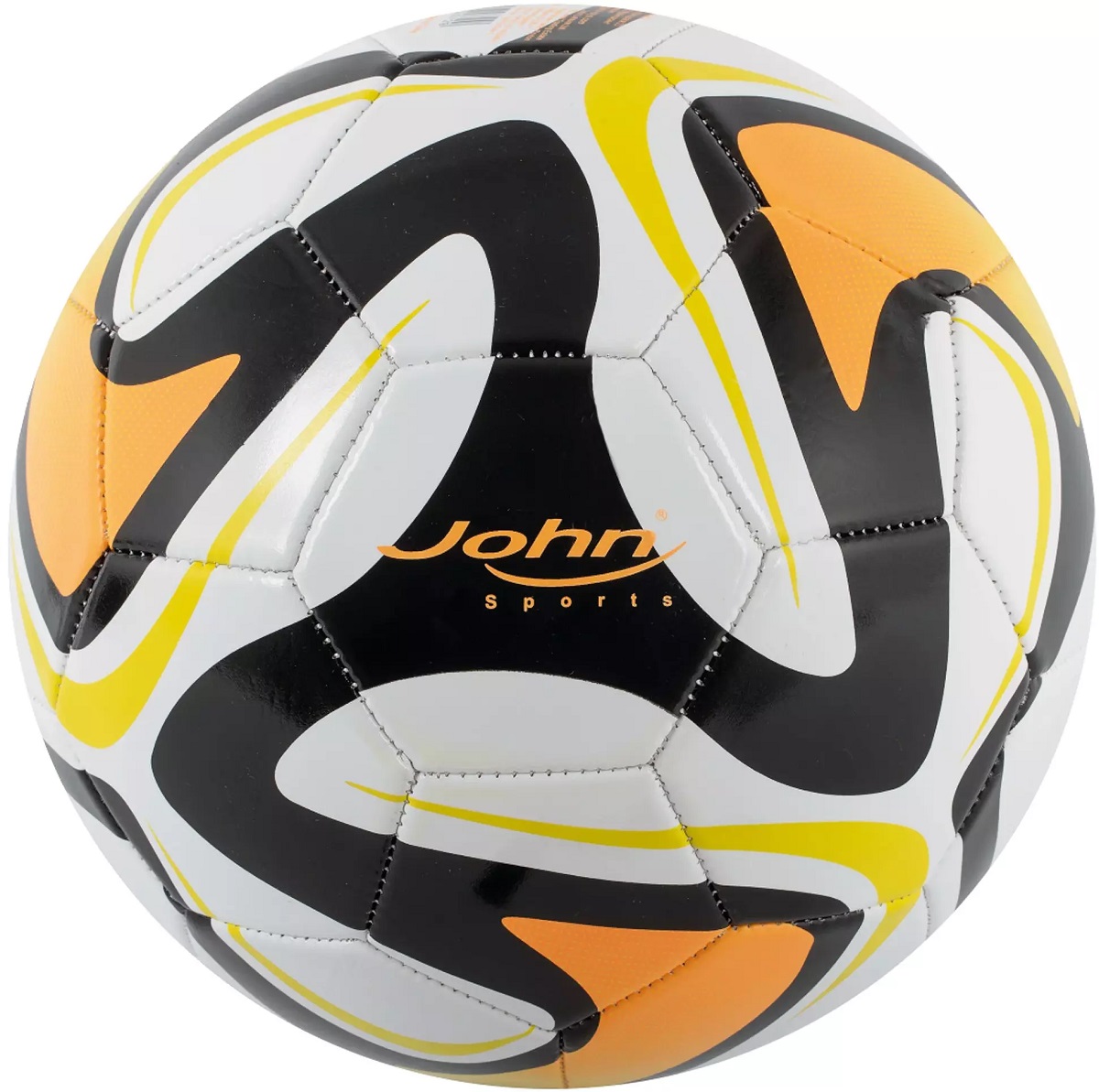 Imaginea produsului 'Minge de fotbal: Alb cu negru și portocaliu. John Sports'