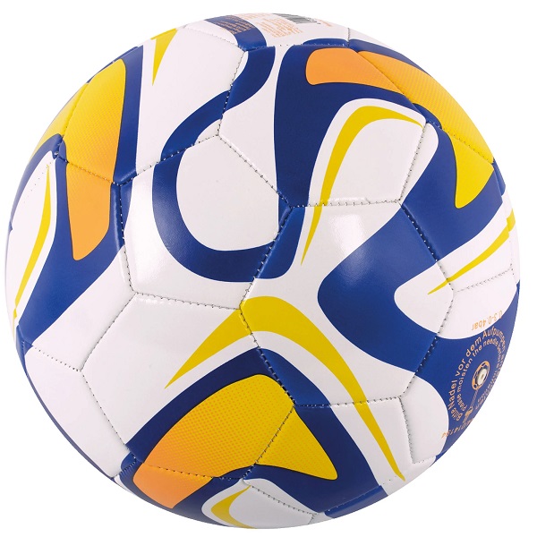 Imaginea produsului 'Minge de fotbal: Alb cu albastru și portocaliu. John Sports'