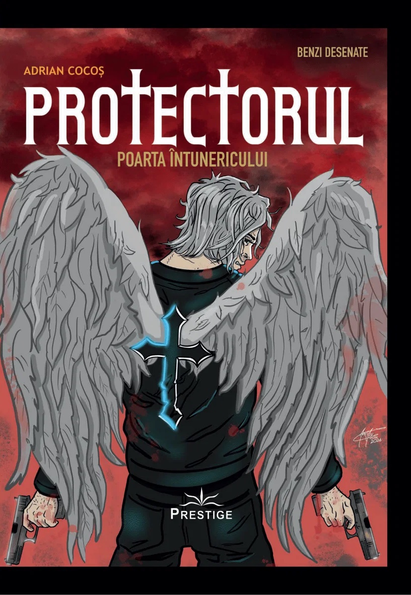 Coperta cărții 'Protectorul. Poarta întunericului. Benzi desenate - Adrian Cocoș'