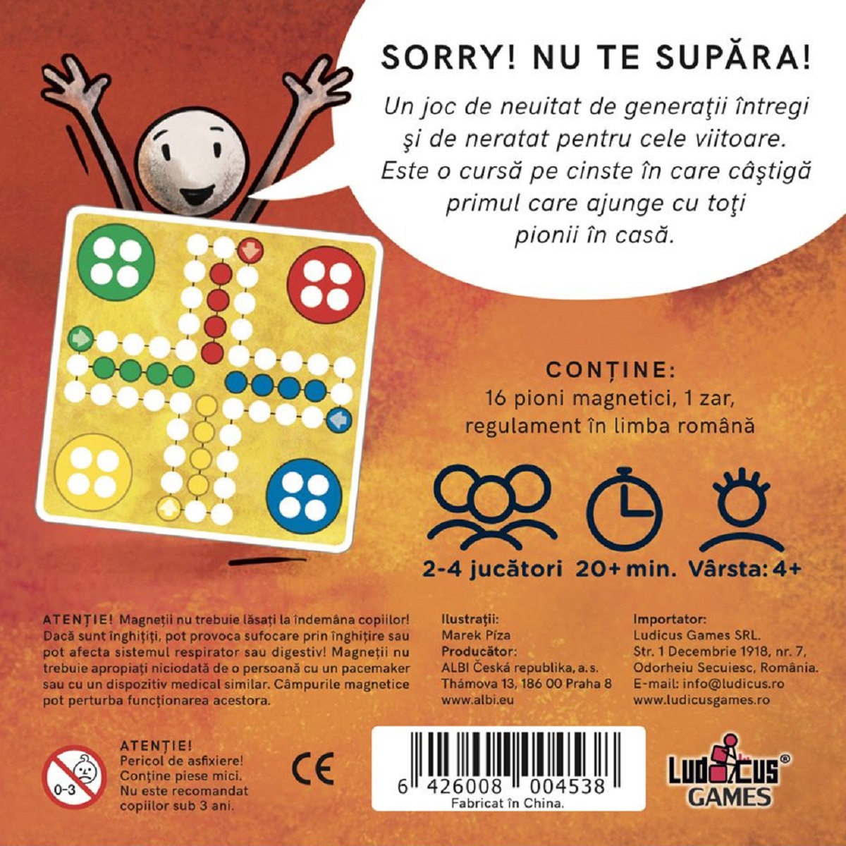 Imaginea produsului 'Joc magnetic: Sorry! Nu te supăra!'