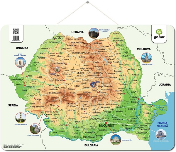 Coperta cărții 'Planșă: Harta României'