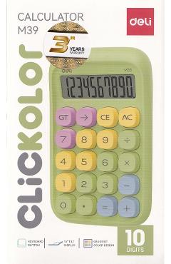 Imaginea produsului 'Calculator de birou 10 Digits. Taste multicolore. Verde'