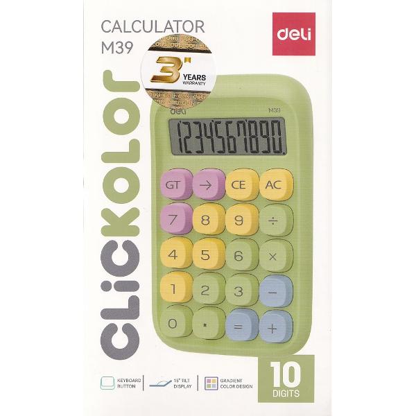Calculator de birou 10 Digits. Taste multicolore. Verde