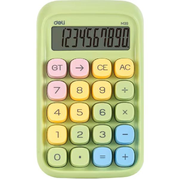 Calculator de birou 10 Digits. Taste multicolore. Verde