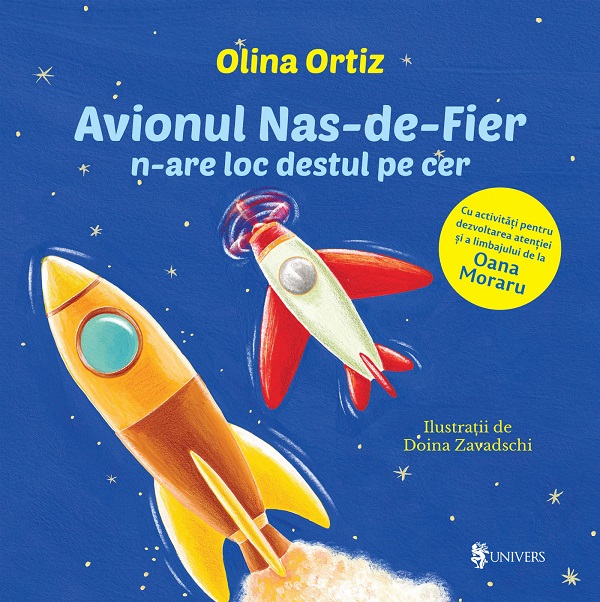 Coperta cărții 'Avionul nas-de-fier n-are loc destul pe cer - Olina Ortiz'