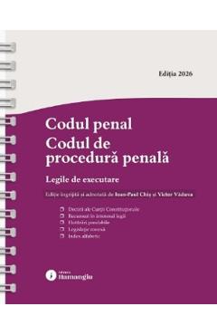 Coperta cărții 'Codul penal. Codul de procedură penală Act.25 mai 2026 Ed.Spiralată - Ioan-Paul Chiș, Victor Văduva'