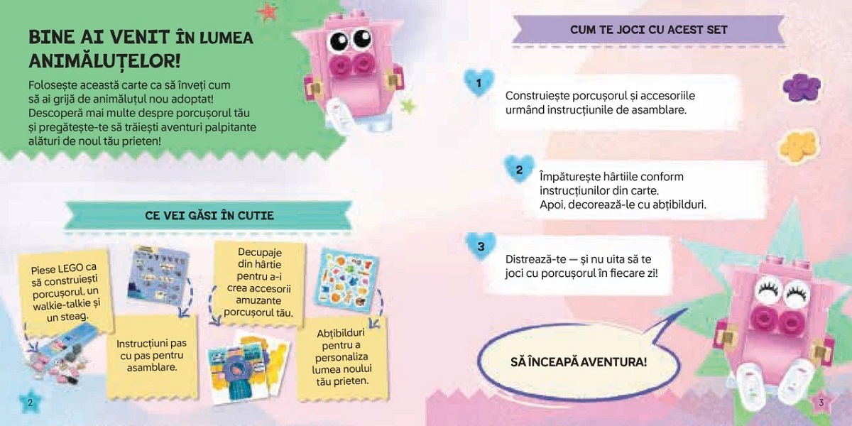 Imaginea produsului 'Lego. Adoptă un purceluș. Activități pentru micii iubitori de animale'
