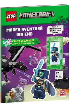 Coperta cărții 'Minecraft. Marea aventură din End. Activități cu abțibilduri + minifigurină Ender'