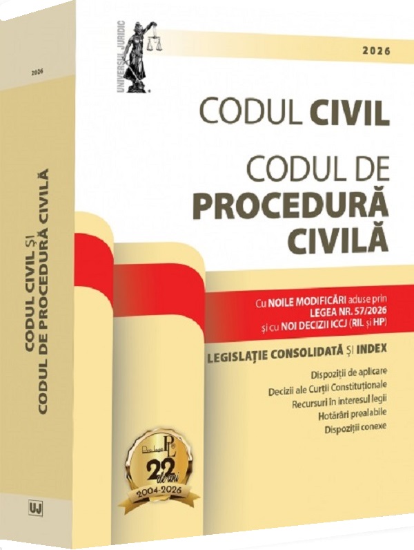 Coperta cărții 'Codul civil. Codul de procedură civilă 2026 - Dan Lupașcu'