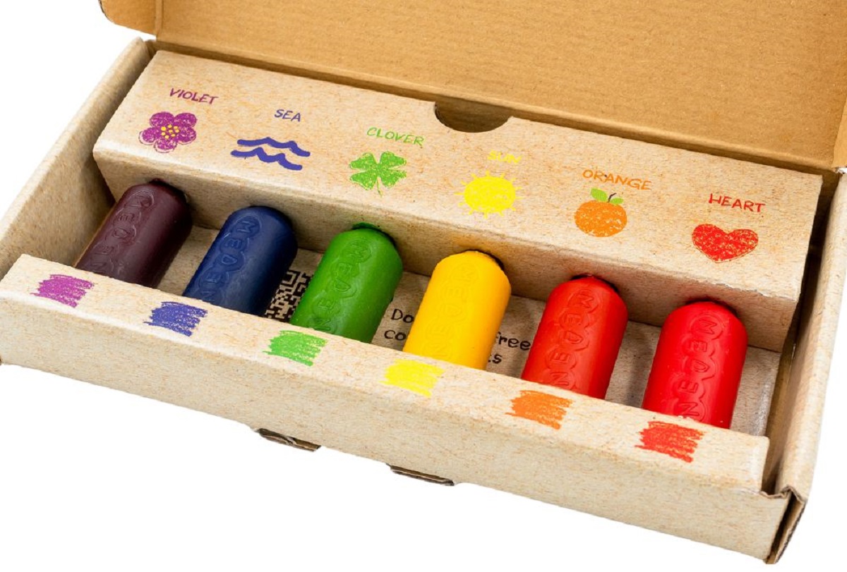 Imaginea produsului 'Creioane cerate din ceară de albine. Set 6 culori: Junior'