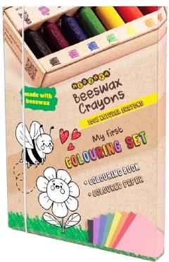 Imaginea produsului 'Set creativ: creioane cerate, planșe și coli colorate'