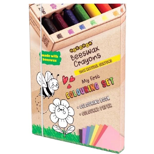 Set creativ creioane ceerate, planse si coli colorate