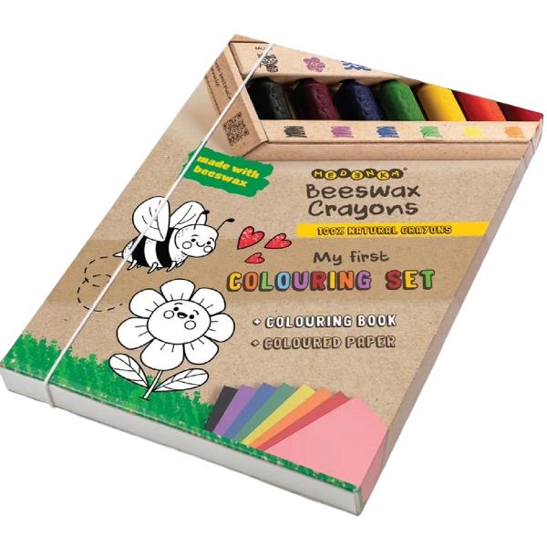 Set creativ creioane ceerate, planse si coli colorate
