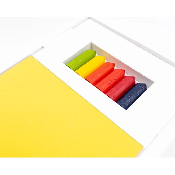 Set creativ creioane ceerate, planse si coli colorate