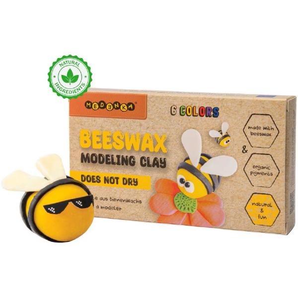Plastilina din ceara de albine. Set 6 culori
