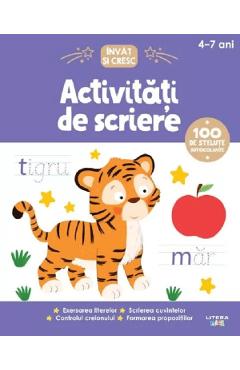 Coperta cărții 'Activități de scriere. Învăț să cresc 4-7 ani - Nina Filipek, Catherine Casey'