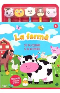 Coperta cărții 'La fermă. Set de colorat și de activități'