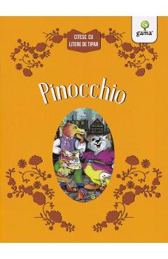 Coperta cărții 'Pinocchio. Citesc cu litere de tipar'