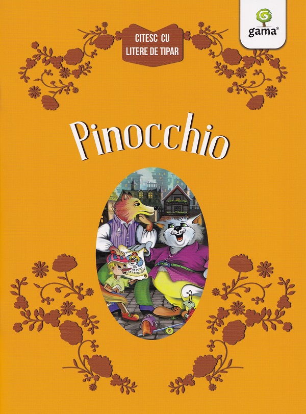 Coperta cărții 'Pinocchio. Citesc cu litere de tipar'