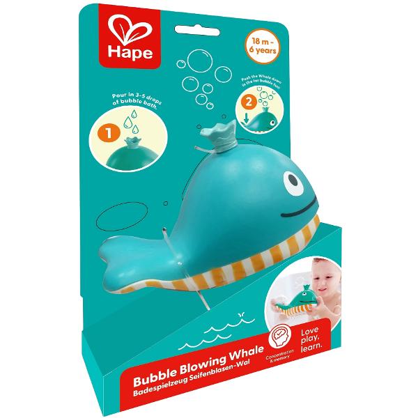 Jucarie de baie: Balena cu baloane de sapun