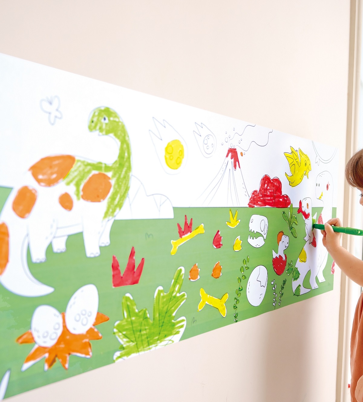 Imaginea produsului 'Rolă de hârtie adezivă: Dinozauri'