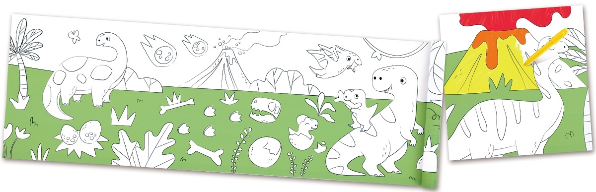 Imaginea produsului 'Rolă de hârtie adezivă: Dinozauri'