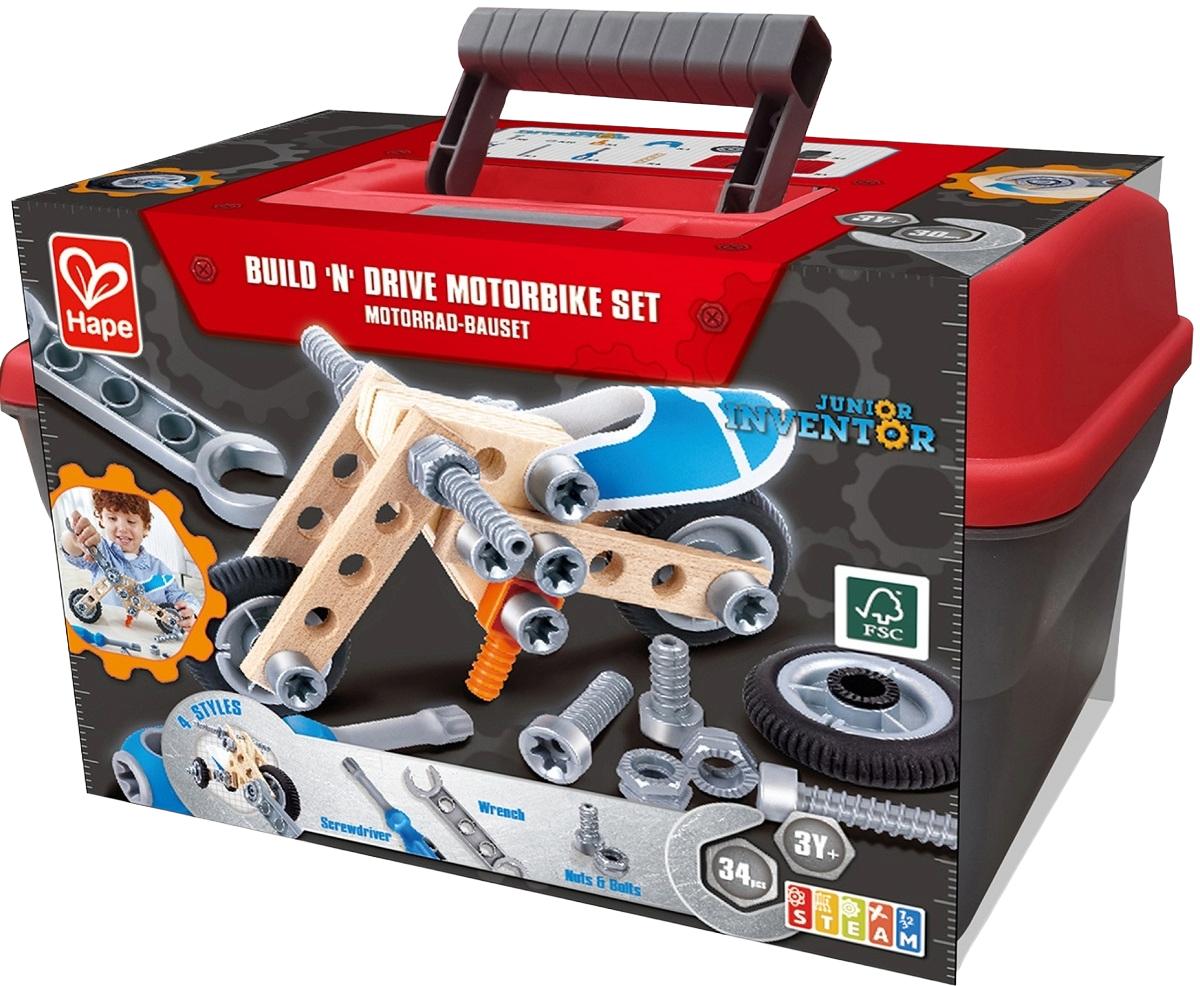Imaginea produsului 'Jucărie din lemn STEAM. Set de construcție: Motociclete'