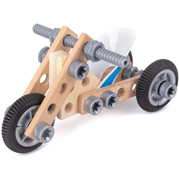 Jucarie din lemn STEAM. Set de constructie: Motociclete
