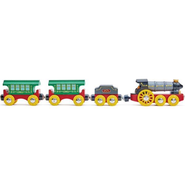 Tren cu aburi retro cu lumini si sunete