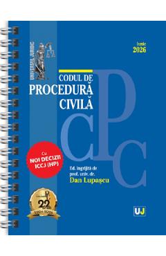 Coperta cărții 'Codul de procedură civilă Iunie 2026 Ed.Spiralată - Dan Lupașcu'