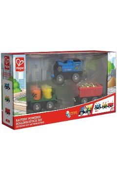 Imaginea produsului 'Locomotivă și vagoane cu baterii'