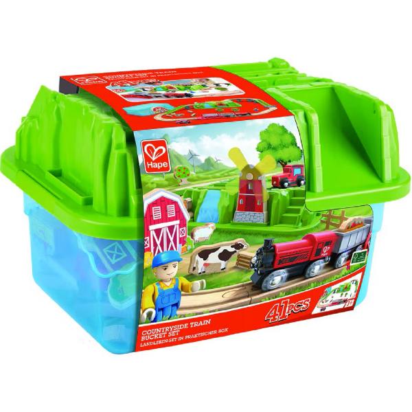 Set de joaca: Trenul rural 41 piese